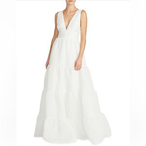 Theia Regina Tiered Cut-Out A-Line Gown - Size 10